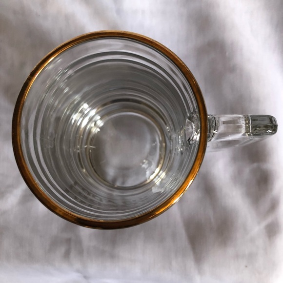 Set of 4 Lady Luck Glass Steins with Gold Rim - Picture 6 of 14